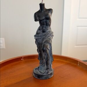 Black Venus Torso Decorative Sculpture Candle